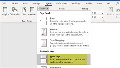 how to make select pages in word landscape