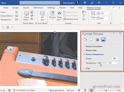 how to make shading transparent in word