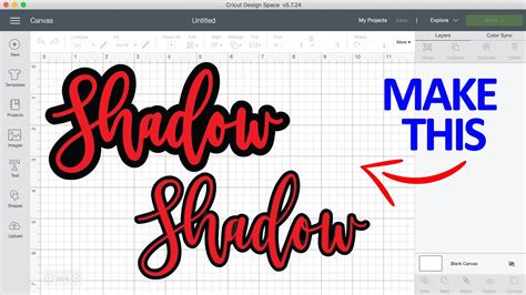 how to make shadow words on cricut