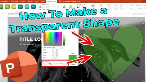 how to make shape transparent in powerpoint mac