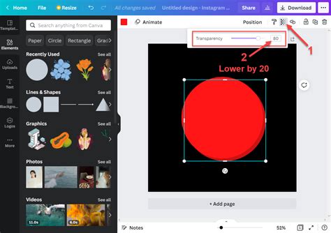 how to make shapes glow in canva