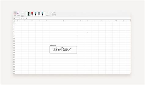 how to make sign in excel