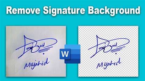 how to make signature background white in word