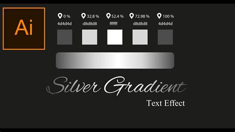 how to make silver gradient in illustrator