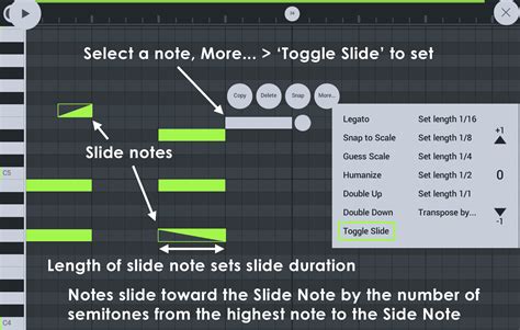 how to make slide notes fl studio mobile