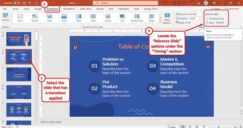how to make slides automatically transition in powerpoint