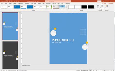 how to make slides vertical ppt