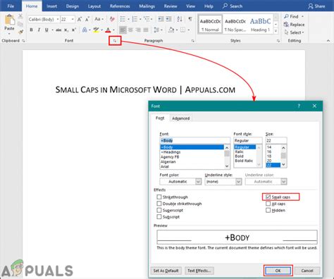 how to make small letters to caps in word