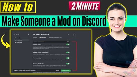 how to make someone a mod in discord channel