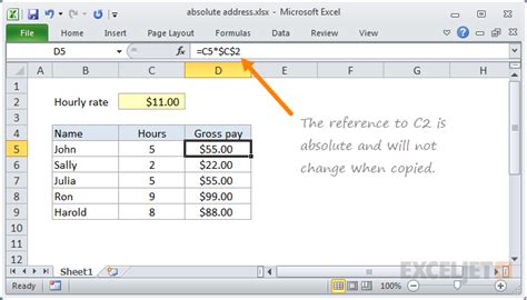 how to make something an absolute reference in excel on mac