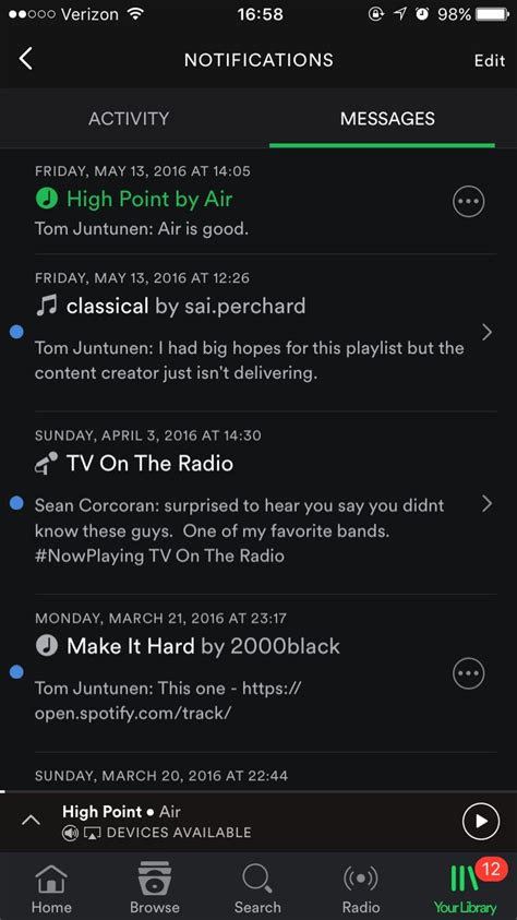 how to make spotify notification