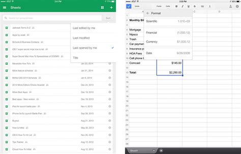 how to make spreadsheet on ipad