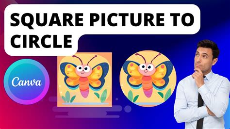 how to make square image circle in canva