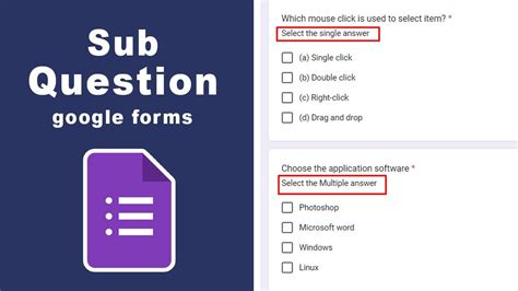 how to make sub questions in microsoft forms