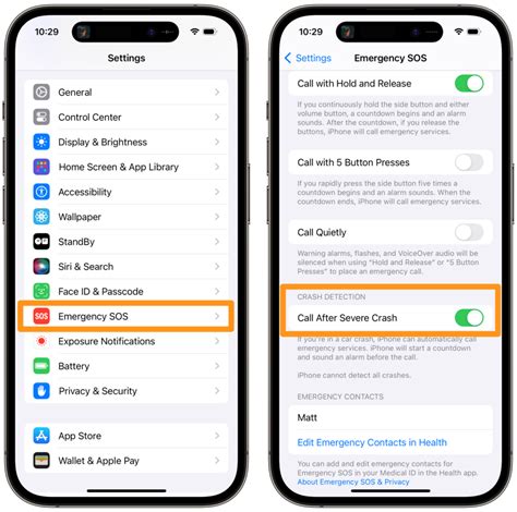 how to make sure crash detection is on iphone