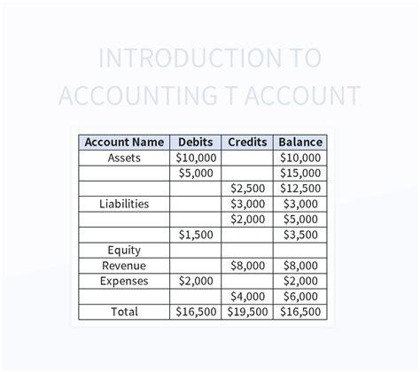 how to make t account in word