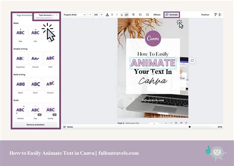 how to make text animation in canva