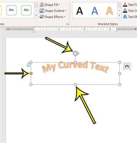 how to make text arc in microsoft word