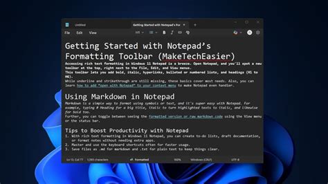 how to make text big in notepad