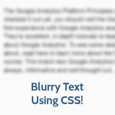 how to make text blurry