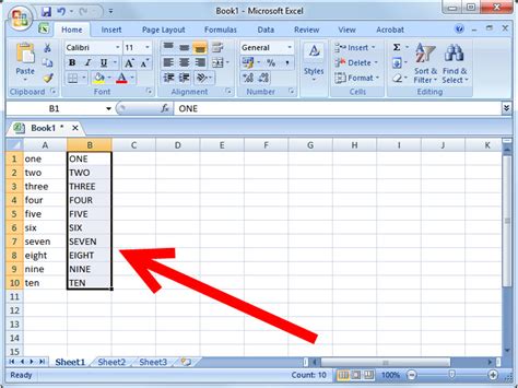 how to make text caps lock in excel