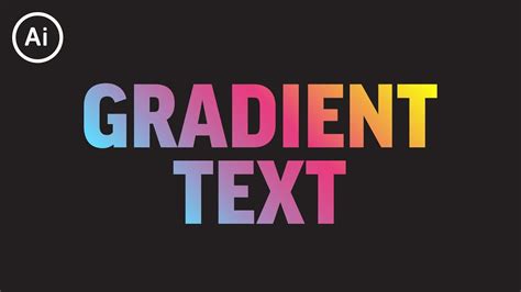 how to make text color gradient in illustrator