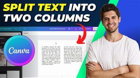 how to make text columns in canva