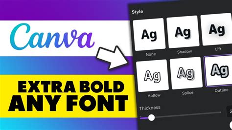how to make text extra bold in canva
