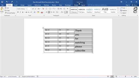 how to make text fit in table word
