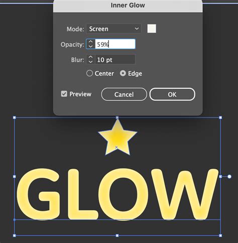 how to make text glow in illustrator