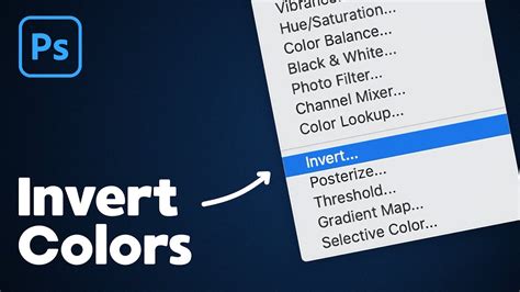how to make text invert color in photoshop