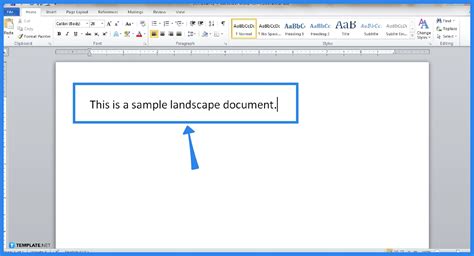 how to make text landscape in word