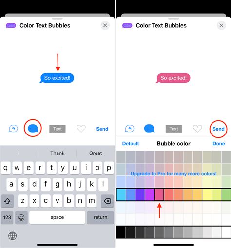 how to make text messages a different color on iphone
