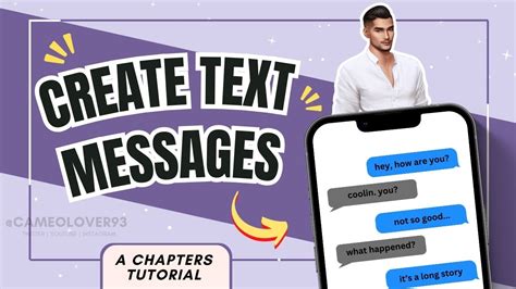 how to make text messages in a book