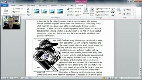 how to make text next to image word