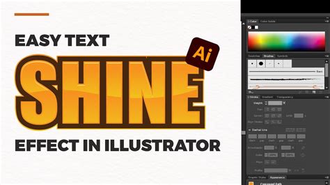 how to make text shiny in illustrator