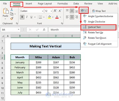 how to make text vertical in excel ipad