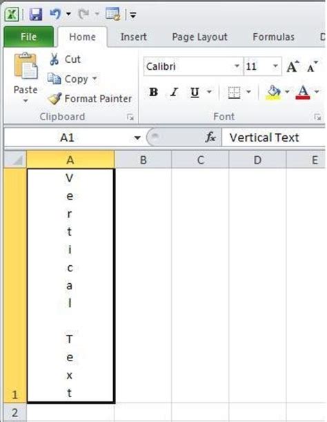 how to make text vertical in excel online
