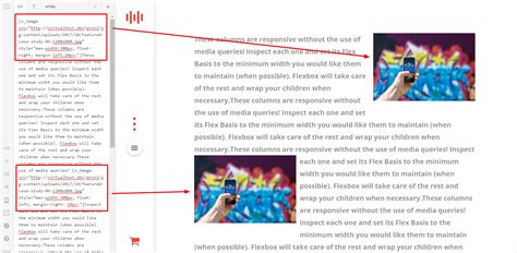 how to make text wrap around image in html