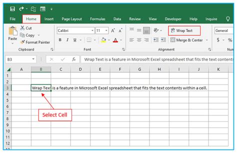 how to make text wrap in excel