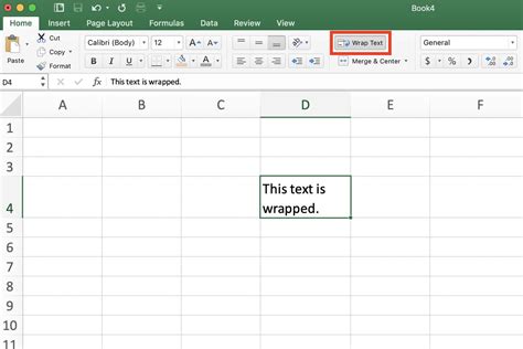 how to make text wrap in excel cell