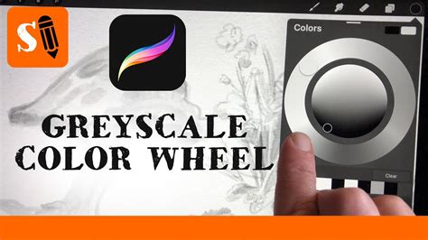 how to make the color wheel black and white in procreate
