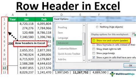 how to make the first row appear as header in excel