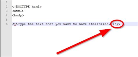 how to make the text italic in html
