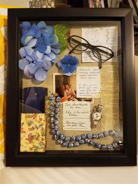 how to make things stay in a shadow box