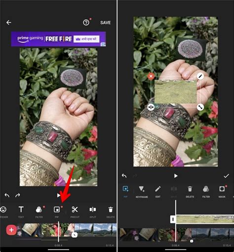 how to make two videos in one frame in inshot