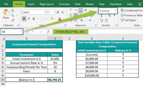 how to make variable in excel
