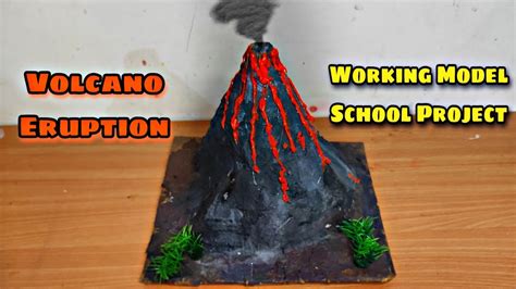 how to make volcano model for school project step by step youtube