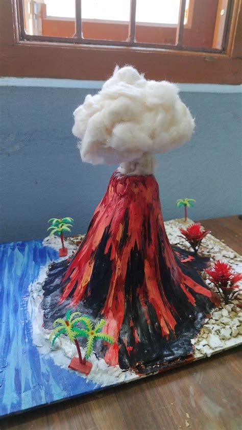 how to make volcano model for school project with paper