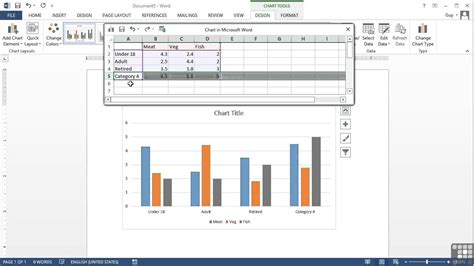 how to make web chart on microsoft word